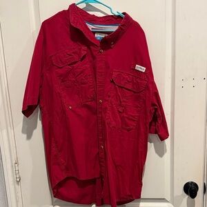 Columbia Crimson Button-Up Shirt